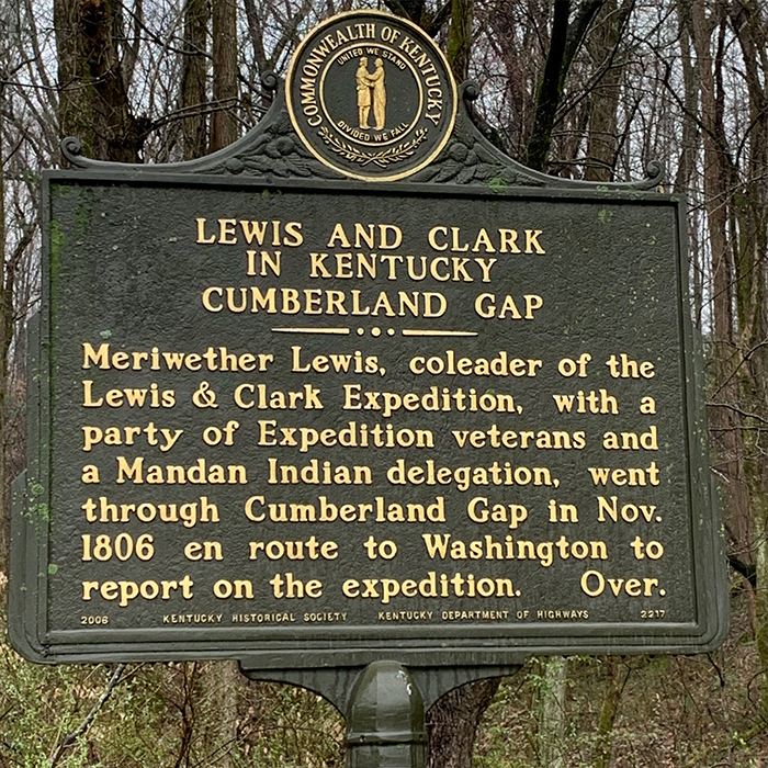 Historic plaque for Lewis and Clark